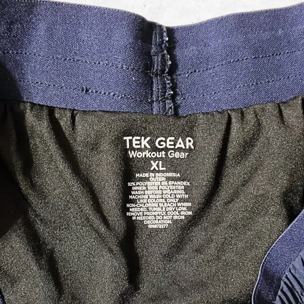 Women’s Tek Gear Workout Gear Athletic Shorts Size XL Navy Blue Elastic Waist‎